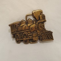 Vintage Train Metal Belt Buckle Steam Engine Locomotive Railroad - £15.28 GBP