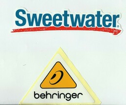2 Adhesive STICKERS Music Gear Sticker SWEETWATER and BEHRINGER - $24.11