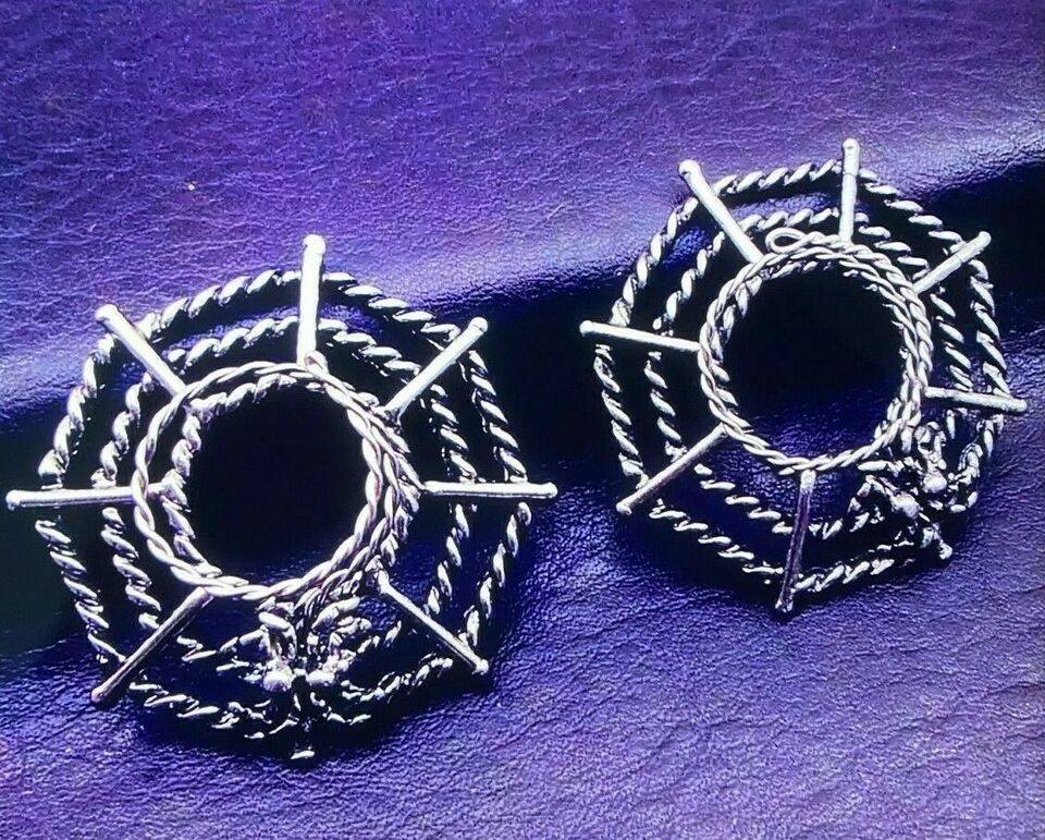 Sexy Non-Piercing Silver Nipple Rings Shield Punk Style 1 Pair Adjustable