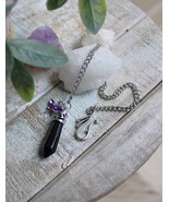 Black Obsidian &amp; Purple Dragonfly Protection Charm - $27.39 CAD