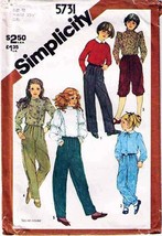 Vintage 1982 Girl's Knickers & PANTS Simplicity Pattern 5731-s Size 12 - UNCUT - $15.00