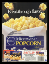1987 Pillsbury Microwave Popcorn Butter Circular Coupon Advertisement - £14.97 GBP