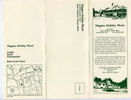 Higgins Holiday Motel Brochure Bar Harbor Maine - £14.24 GBP