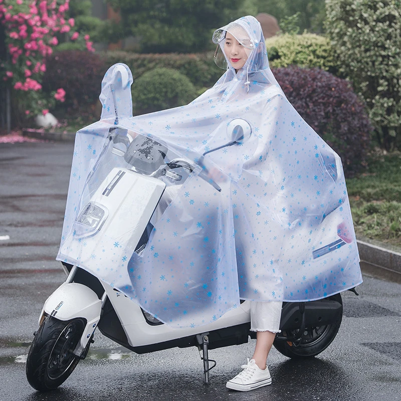 Transparent Bicycle Motorcycle Raincoat Windproof Chubasquero Moto Rain Poncho I - $132.23