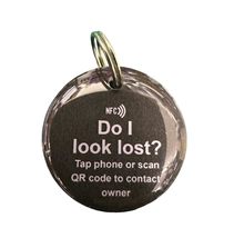 Tap and Share Smart NFC + QR Code Small Pet ID Tag - Online Pet Profile - Smart  - £15.94 GBP