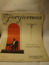 Antique Sheet Music: 1922 Forgiveness - Ernest Rogers - £6.26 GBP