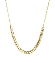 Cuban style necklace Gold Necklace Cuban women&#39;s ladies beautiful trending style - £16.26 GBP