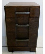 Mid-Century Modern Walnut Three-Drawer Nightstand in Style of Robsjohn-G... - $593.01