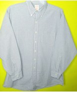 BROOKS BROTHERS Blue Plaid Button Down Shirt NON IRON 17 1/2  - £14.98 GBP