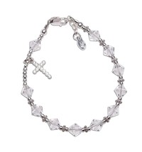 Children&#39;s Sterling Silver First Communion Rosary with - £80.63 GBP