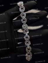 4.78Ct Baguette Cut Simulated Diamond Women&#39;s Crisscross Bracelet 925 Silver - £179.52 GBP