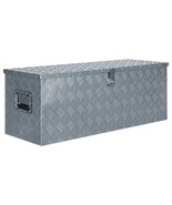 vidaXL Aluminum Storage Box 43x15x15.7 Silver Metal Organizer Case - €278,90 EUR