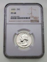 1955 25C Washington Quarter Proof Graded by NGC as PF68 - £38.92 GBP