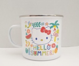 Silver Buffalo Sanrio Hello Kitty Summer Tropical Enamel Camper Mug Hello Summer - £15.58 GBP