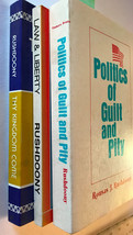 3 Books * Rousas John Rushdoony * Kingdom Come, Law Liberty, Politics Guilt Pity - £55.80 GBP