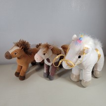Plush Lot Horse and Unicorn Spirit Horse 8 in and White Unicorn Horse 10 in - £11.54 GBP