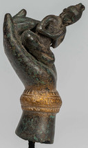 A Cavallo Antico Khmer Stile Bronzo Mano &amp; Buddha - 16cm/15.2cm - £321.97 GBP