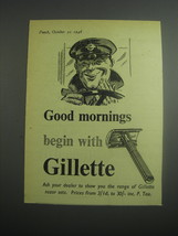 1948 Gillette Razor Blades Ad - $18.49