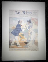 1905 antique LE RIRE DESSIN D&#39;ALBERT GUILLAUMEO matte shrinkwrap ART MAG... - £33.63 GBP