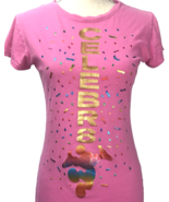 Disney Celebr8 Mickey Mouse Pink T Shirt Celebrate Everyday Size Large - £11.79 GBP