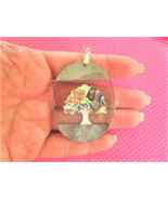 Tree leaf abalone shell chunky pendant - £10.24 GBP