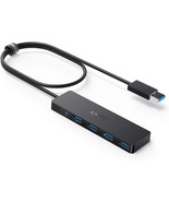 4 Port USB 3.0 Hub Ultra Slim Data USB Hub with 2 ft Extended Cable Char... - $23.50