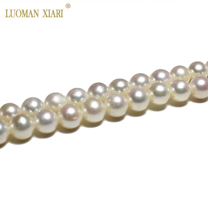 Primary image for Fine Top AAAA 100% Natural Freshwater Pearl Round Brilliant shape Pearl Beads Fo