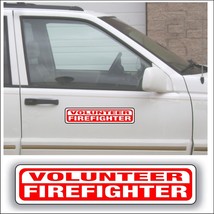 Magnet Magnetic Sign VOLUNTEER FIREFIGHTER fire rescue car vehicle truck BK - £11.05 GBP