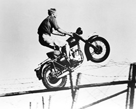 Steve Mcqueen The Great Escape On Bike 16x20 Canvas Giclee Jumping Fence Classic - £55.29 GBP