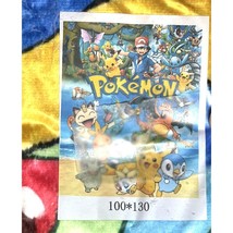 Pokemon Themed Soft Fleece Throw Blanket Pikachu Squirtle 100 x 130cm 39 x 51in - $19.48