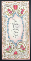 VTG Buzza Cardozo Valentine Brings A Loving Little Prayer Greeting Card Vellum - $12.19