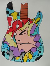 Crash, J. Matos &quot;Face Guitar&quot; Hand Signed Lithograph Limited Edition 9/2... - $767.25