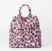 MZ WALLACE Small Metro Convertible Backpack w/ Pouch ~NWT~ Heart Leopard Print - £177.83 GBP