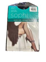 Vintage Sophi Queen Size Day Sheer Pantyhose Reinforced Toe Black 160-19... - $6.00