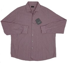 NEW $395 Ermenegildo Zegna Shirt!  3X  Purple &amp; White Mini Check  Linen &amp; Cotton - £119.54 GBP
