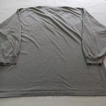 Puritan Henley Men's Gray Shirt Long Sleeve Measured Size 3XL image 2