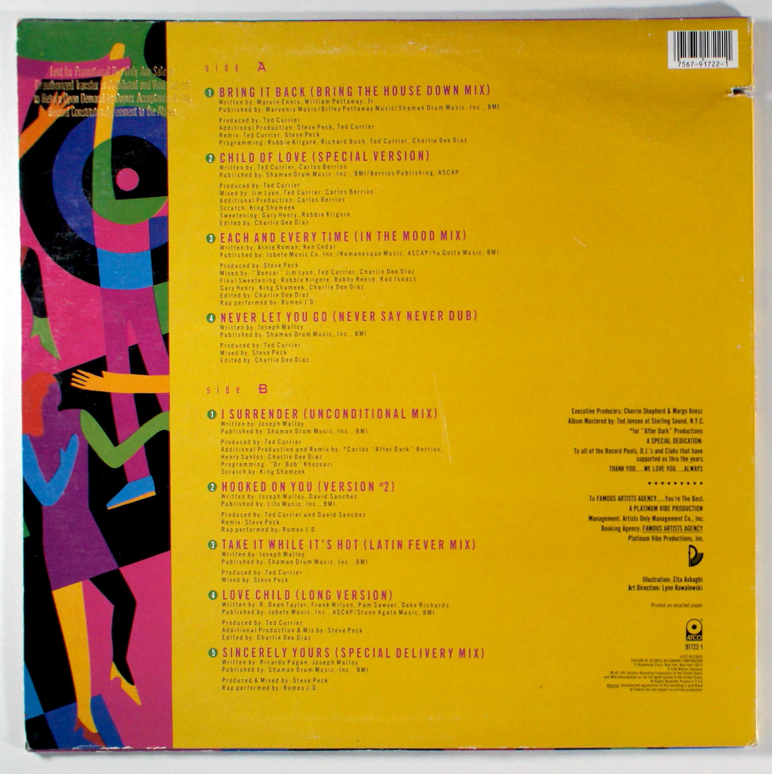 Sweet Sensation - Time To Jam! (The Remix Album) (1991) Vinyl LP โข Love Child Item image 2