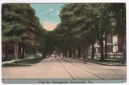 First Street Jacksonville Florida 1910c postcard - £5.22 GBP