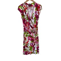 Tommy Bahama Womens Faux Wrap Dress Tropical SZ M Floral Hawaiian Aloha ... - $613.61 MXN