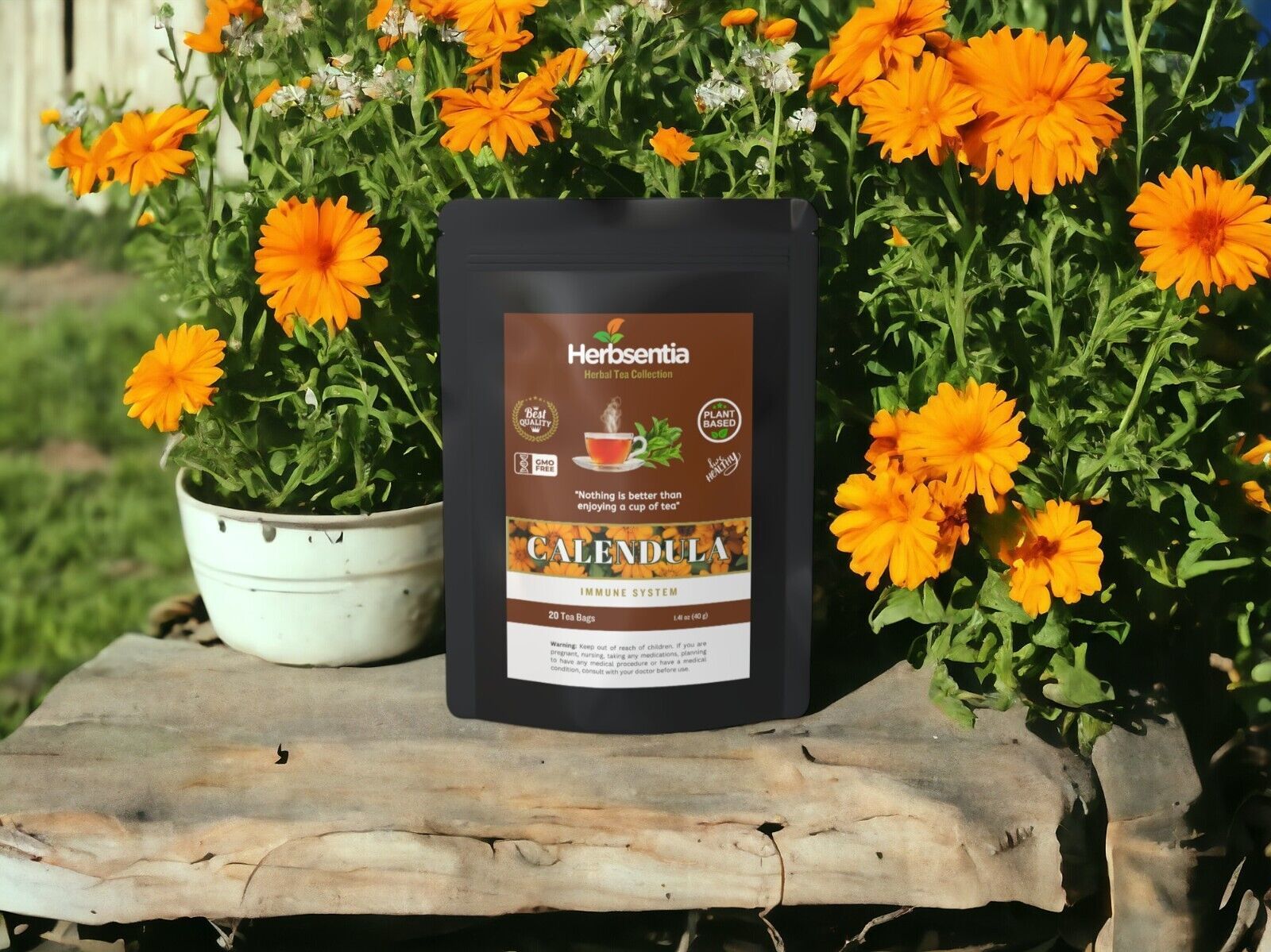 Herbsentia Calendula Tea - Skin and Immune System (Premium) - $12.59