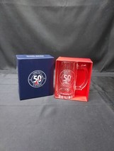 Carnival Cruise Line 50th Birthday Etched Glass Beer Mug Original Box Unused - £17.80 GBP