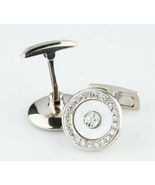 14k White Gold Diamond and Mother-of-Pearl inlay Men&#39;s Cufflinks w/ Cert... - €2.060,97 EUR