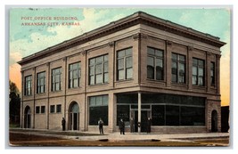 Post Office Building Arkansas City Kansas KS 1912 DB Postcard T16 - £2.77 GBP