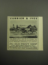 1957 The Old Print Shop Ad - Currier &amp; Ives - £14.78 GBP