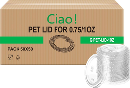 Portion Cup Lids, Ultra Clear PET for .75 Oz and 1 Oz  Portion Cups, 45M... - £30.37 GBP