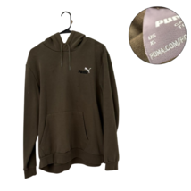 PUMA Men’s Hoodie XL Olive Green Pullover Sweatshirt - $27.71