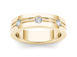 Authenticity Guarantee 
14K Yellow Gold 0.500 Ct Diamond Men&#39;s Wedding B... - £1,368.95 GBP