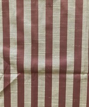 Beige &amp; Dusty Rose Woven Fabric with Stripes in Silk or Similar 56 x 48 inches - £19.33 GBP
