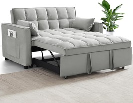 3 In 1 Convertible Sleeper Sofa Bed Pull Out Couch Futon Loveseat, Ash Grey - $425.99