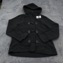 Effeci Creazion Jacket Womens XL Black Toggle Hooded Zip Fleece Stand Up... - £23.20 GBP